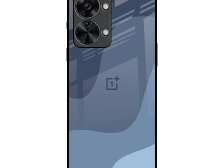 Navy Blue Ombre Glass Case for OnePlus Nord 2T 5G Online Sale