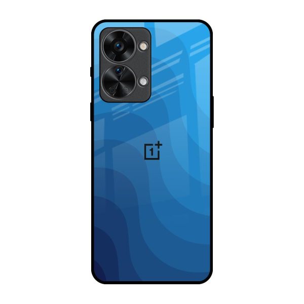 Blue Wave Abstract Glass Case for OnePlus Nord 2T 5G Discount