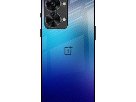 Blue Rhombus Pattern Glass Case for OnePlus Nord 2T 5G Sale