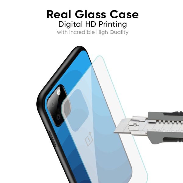 Blue Wave Abstract Glass Case for OnePlus Nord 2T 5G Discount