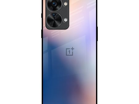 Blue Mauve Gradient Glass Case for OnePlus Nord 2T 5G Online Sale