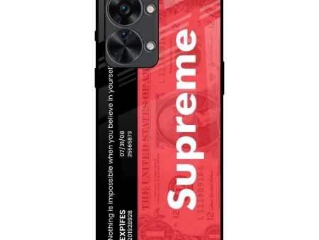 Supreme Ticket Glass Case for OnePlus Nord 2T 5G Fashion