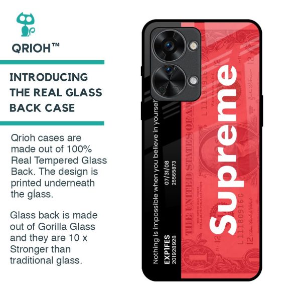 Supreme Ticket Glass Case for OnePlus Nord 2T 5G Fashion