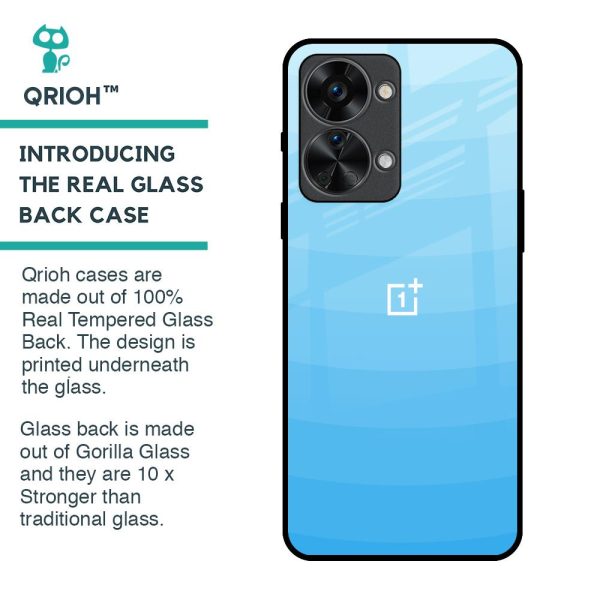 Wavy Blue Pattern Glass Case for OnePlus Nord 2T 5G Online Sale