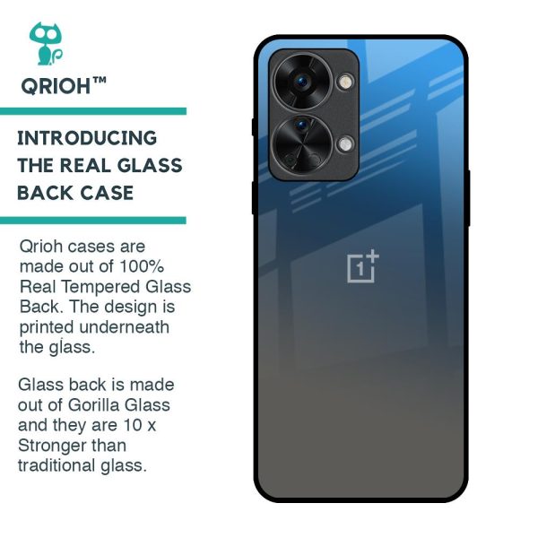 Blue Grey Ombre Glass Case for OnePlus Nord 2T 5G Online now