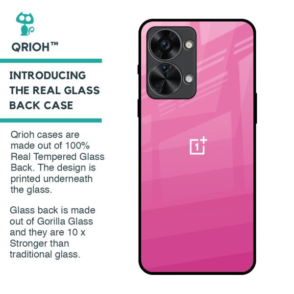 Pink Ribbon Caddy Glass Case for OnePlus Nord 2T 5G For Sale