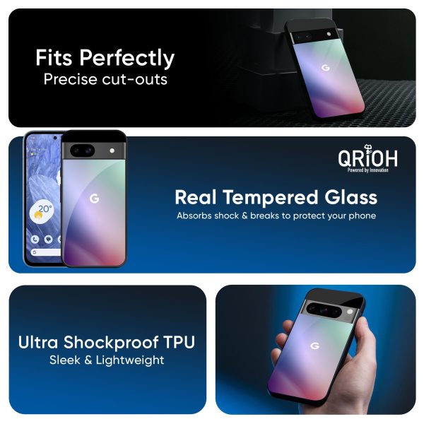 Abstract Holographic Glass Case for Google Pixel 9 Pro For Cheap