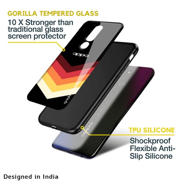 Abstract Arrow Pattern Glass Case For Oppo Reno8 Pro 5G Online Hot Sale