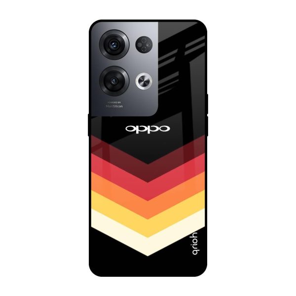 Abstract Arrow Pattern Glass Case For Oppo Reno8 Pro 5G Online Hot Sale